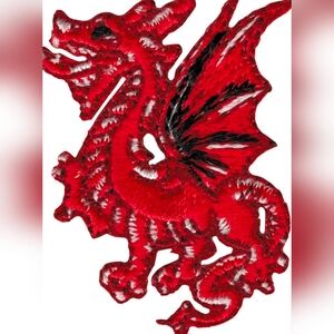 NWT Red Dragon Patch For Denim Jeans And Jean Jackets